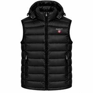 Ανδρικό Puffer Γιλέκο με κουκούλα Gant – Μαύρο
