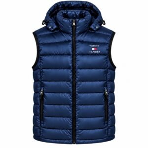 Ανδρικό Puffer Γιλέκο με κουκούλα Tommy Hilfiger – Μπλε Σκούρο